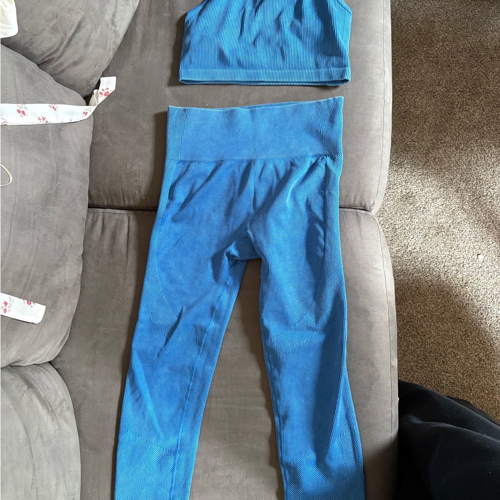 JoyLab Vibrant Blue Ribbed Set